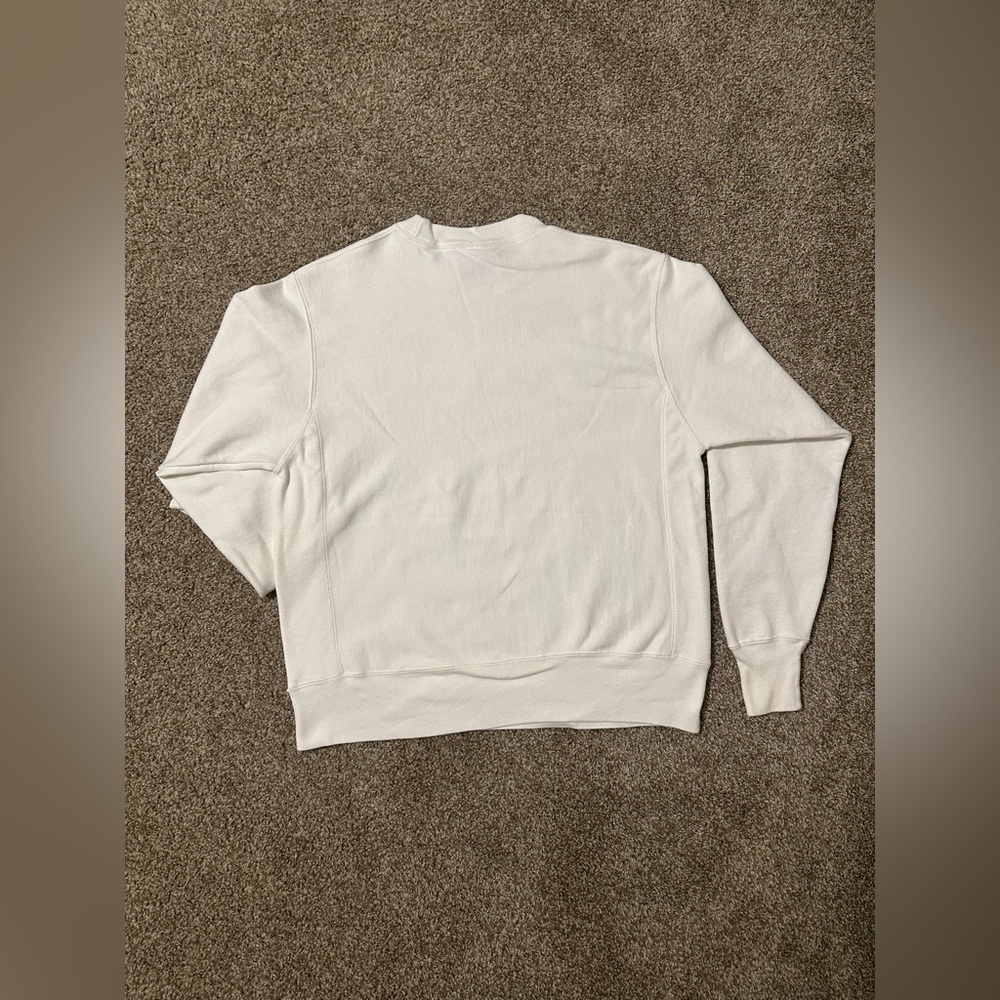 White champion sweater with blue embroidered logo - Picture 4 of 4